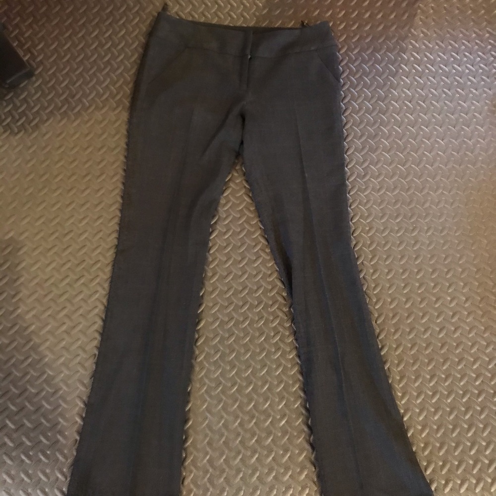 Grey Textured Pattern Dress Pants